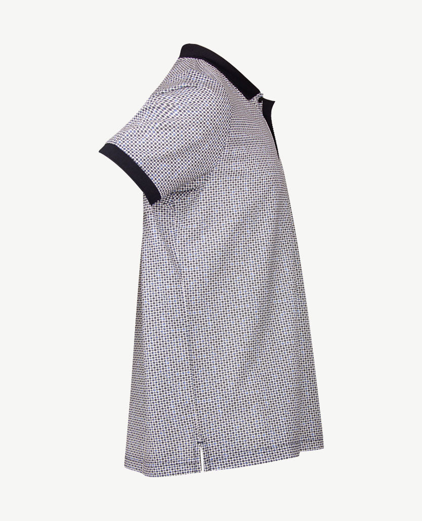 Brax - Polo Perry P - Jersey - Dessin blauwen met wit