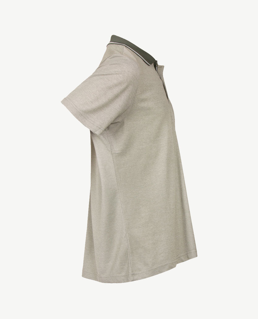 Brax - Polo Petter - Jersey - Kakhi met wit pinpoint