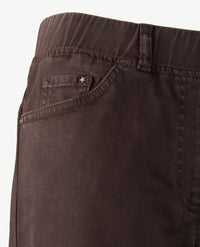 Brax Raphaela - Lavina Straight - Instapbroek dames met elastische band - Katoen - Choco
