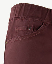 Brax Raphaela - Lavina Straight - Instapbroek dames met elastische band - Katoen - Merlot