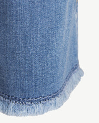 Brax Raphaela - Lavina Fringe - Elastiek rondom - jeans - 6/8 lengte - blauw bleached