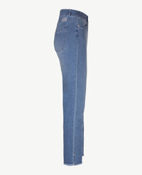 Brax Raphaela - Lavina Fringe - Elastiek rondom - jeans - 6/8 lengte - blauw bleached