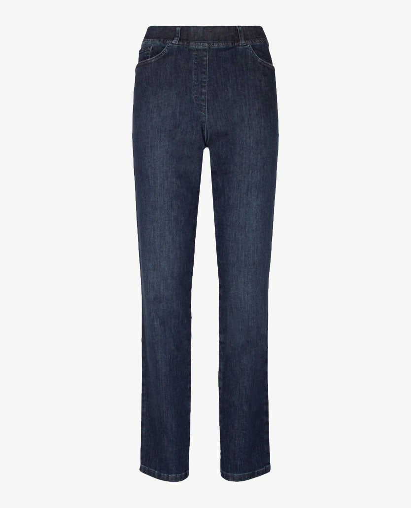 Brax Raphaela - Lavina Joy - Instapbroek dames - Elastiek rondom - jeans - Washed dark blue