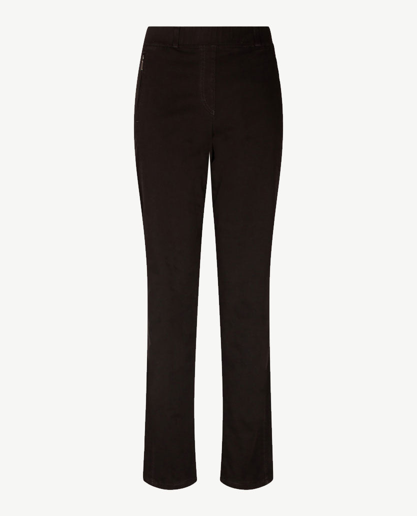 Brax Raphaela - Lavina Zip - Elastiek rondom - Winter katoen - Korte lengte - Zwart