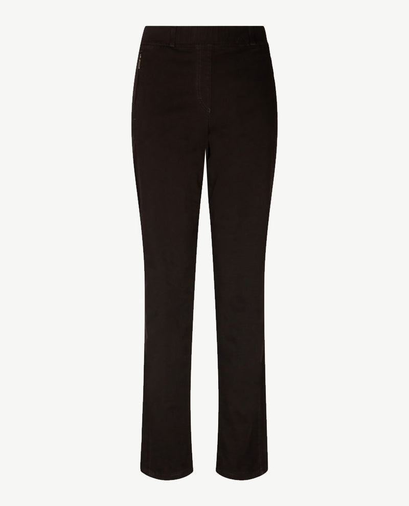 Brax Raphaela - Lavina Zip - Elastiek rondom - Winter katoen - Korte lengte - Zwart