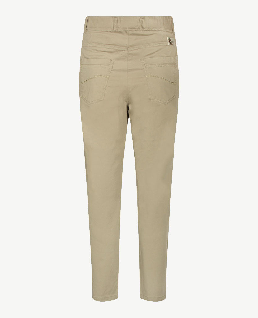 Brax Raphaela - Lavina Zip 6-8 lengte - Elastiek rondom - katoen - Licht khaki