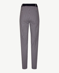 Brax Raphaela - Lillyth - Elastiek rondom jersey - Dessin navy en wit - Normale lengte