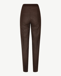 Brax Raphaela - Lillyth - Instapbroek dames met elastische band - Streep - Choco met beige