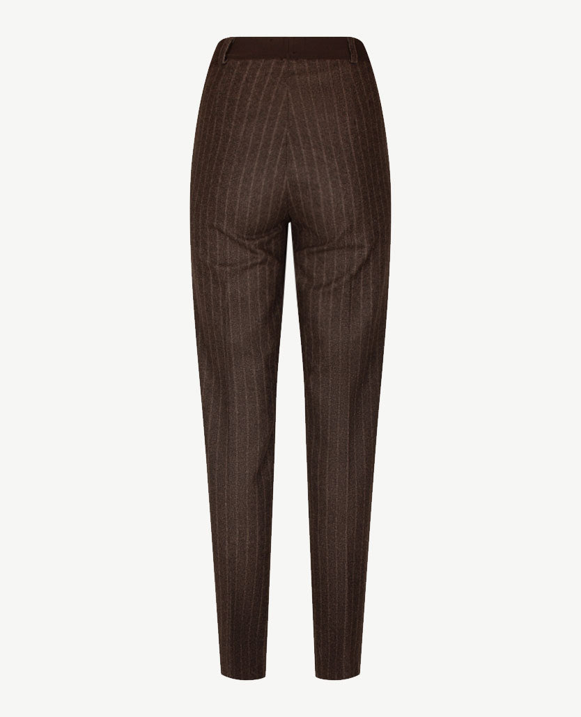 Brax Raphaela - Lillyth - Instapbroek dames met elastische band - Streep - Choco met beige