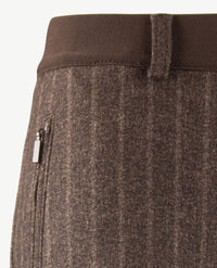 Brax Raphaela - Lillyth - Instapbroek dames met elastische band - Streep - Choco met beige