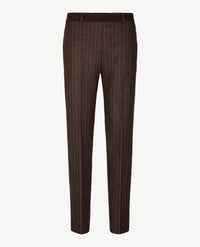Brax Raphaela - Lillyth - Instapbroek dames met elastische band - Streep - Choco met beige