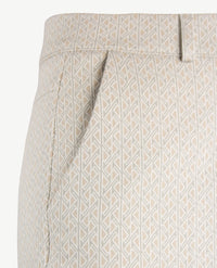 Brax Raphaela - Lillyth  Flared - Elastiek rondom jersey - Dessin beige met grijs- Normale lengte