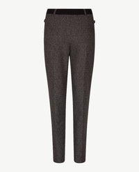 Brax Raphaela - Lillyth - Instapbroek dames met elastische band - jersey - Werkje - Grijzen met zwart