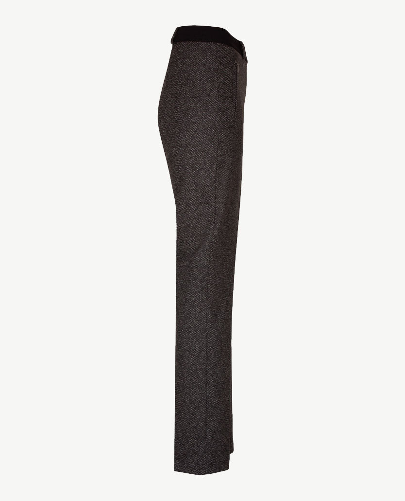 Brax Raphaela - Lillyth - Instapbroek dames met elastische band - jersey - Werkje - Grijzen met zwart