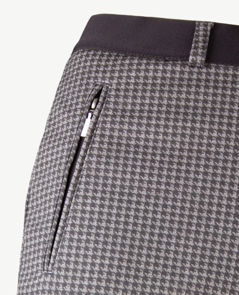 Brax Raphaela - Lillyth - Elastiek rondom jersey -  Normale lengte - Pied de poule - Zwart met antraciet grijs