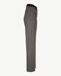 Brax Raphaela - Lillyth - Elastiek rondom jersey -  Korte lengte - Pied de poule - Zwart met antraciet grijs