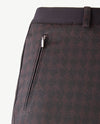 Brax Raphaela - Lillyth - Elastiek rondom jersey -  Normale lengte - Pied de cocq - Zwart met bordeaux