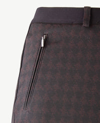 Brax Raphaela - Lillyth - Elastiek rondom jersey -  Normale lengte - Pied de cocq - Zwart met bordeaux