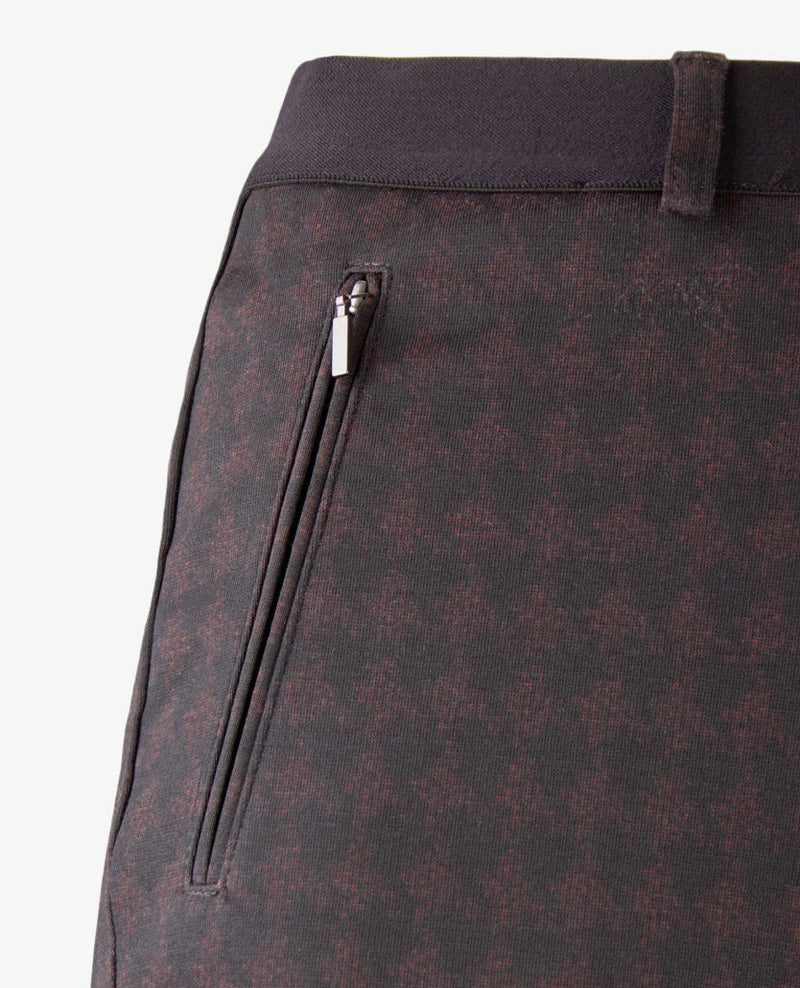 Brax Raphaela - Lillyth - Elastiek rondom jersey -  Normale lengte - Pied de cocq - Zwart met bordeaux