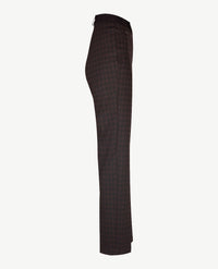 Brax Raphaela - Lillyth - Elastiek rondom jersey -  Normale lengte - Pied de cocq - Zwart met bordeaux