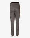 Brax Raphaela - Lillyth - Elastiek rondom jersey -  Korte lengte - Kleine ruit - Antraciet met zwart
