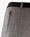 Brax Raphaela - Lillyth - Elastiek rondom jersey -  Korte lengte - Kleine ruit - Antraciet met zwart
