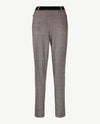 Brax Raphaela - Lillyth - Elastiek rondom jersey -  Korte lengte - Kleine ruit - Antraciet met zwart