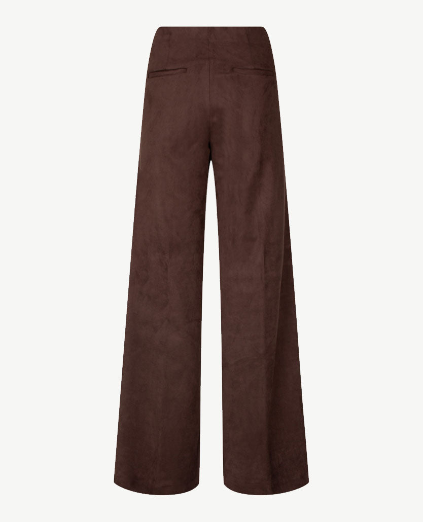 Brax Raphaela - Lillyth  Flared new - Instapbroek dames met elastische band - jersey - Faux suède - Choco