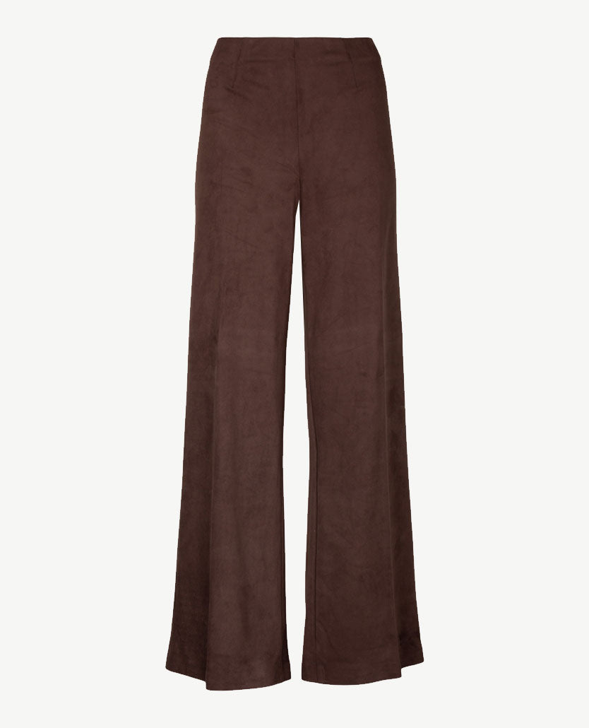 Brax Raphaela - Lillyth  Flared new - Instapbroek dames met elastische band - jersey - Faux suède - Choco