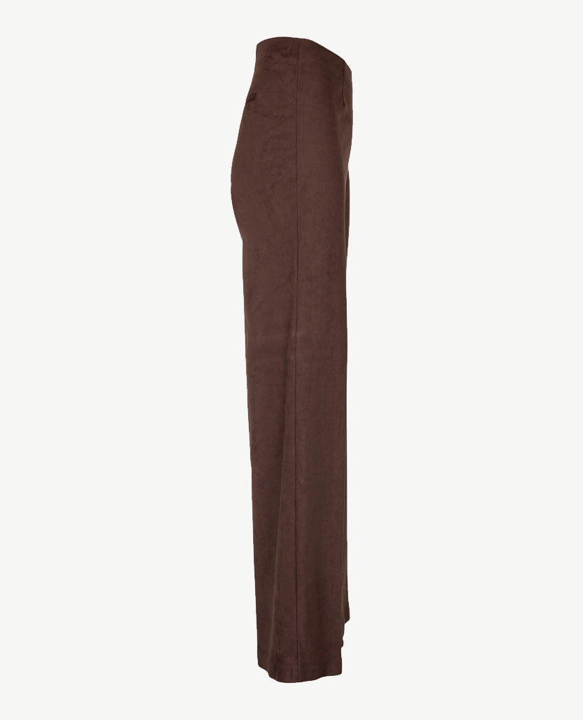 Brax Raphaela - Lillyth  Flared new - Instapbroek dames met elastische band - jersey - Faux suède - Choco