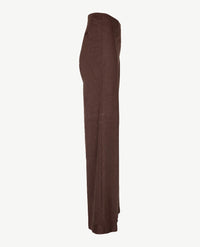 Brax Raphaela - Lillyth  Flared new - Instapbroek dames met elastische band - jersey - Faux suède - Choco