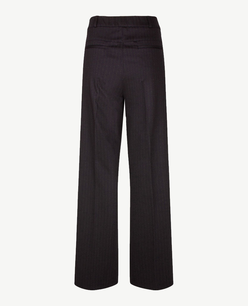 Brax Raphaela - Lillyth flared - Elastiek rondom jersey - Normale lengte - Krijtstreep navy