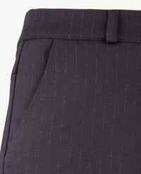 Brax Raphaela - Lillyth flared - Elastiek rondom jersey - Normale lengte - Krijtstreep navy