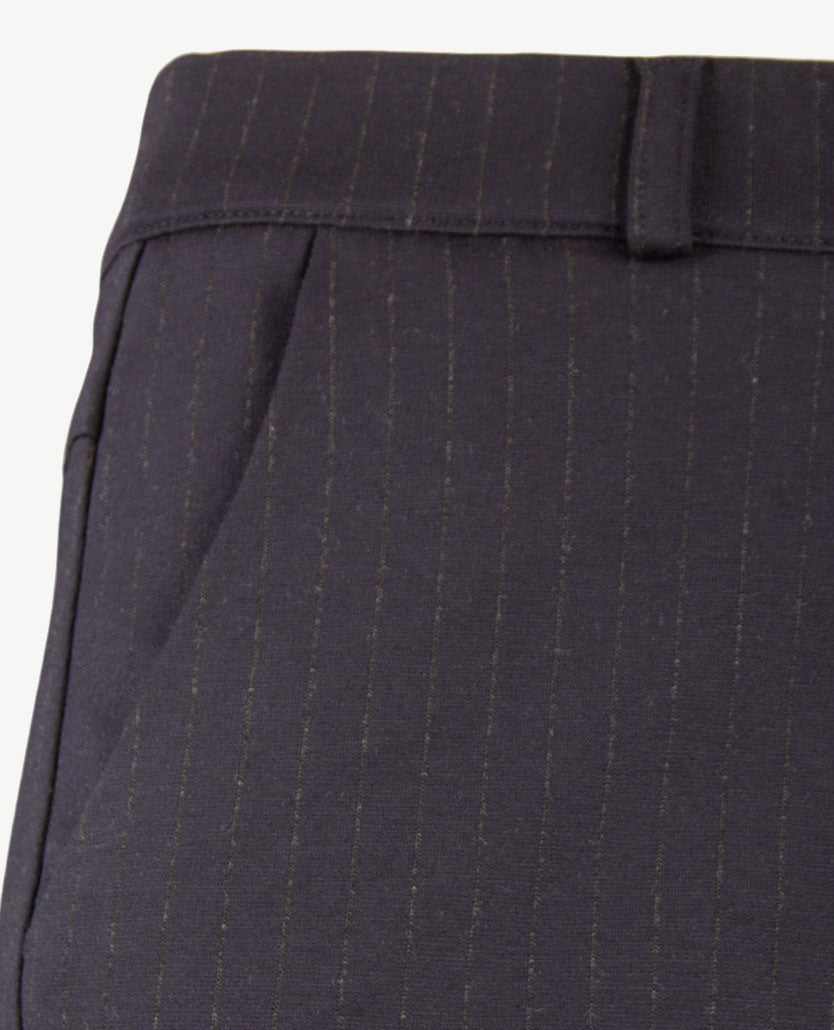 Brax Raphaela - Lillyth flared - Elastiek rondom jersey - Normale lengte - Krijtstreep navy