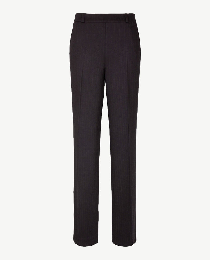 Brax Raphaela - Lillyth flared - Elastiek rondom jersey - Normale lengte - Krijtstreep navy