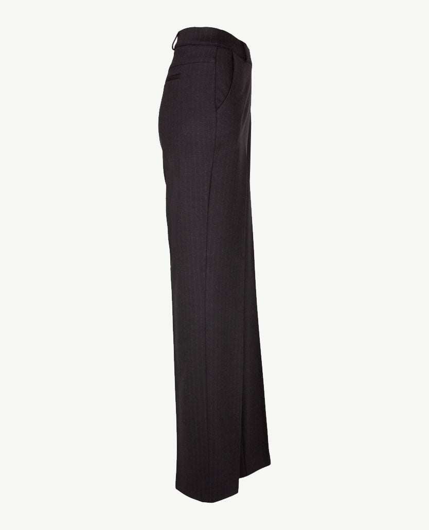 Brax Raphaela - Lillyth flared - Elastiek rondom jersey - Normale lengte - Krijtstreep navy