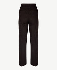 Brax Raphaela - Lillyth  Kick - Elastiek rondom jersey - Korte lengte - Krijtstreep met glansgaren - Zwart