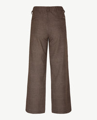 Brax Raphaela - Maine - Instapbroek dames met elastische band - kleine ruit - Beige met choco