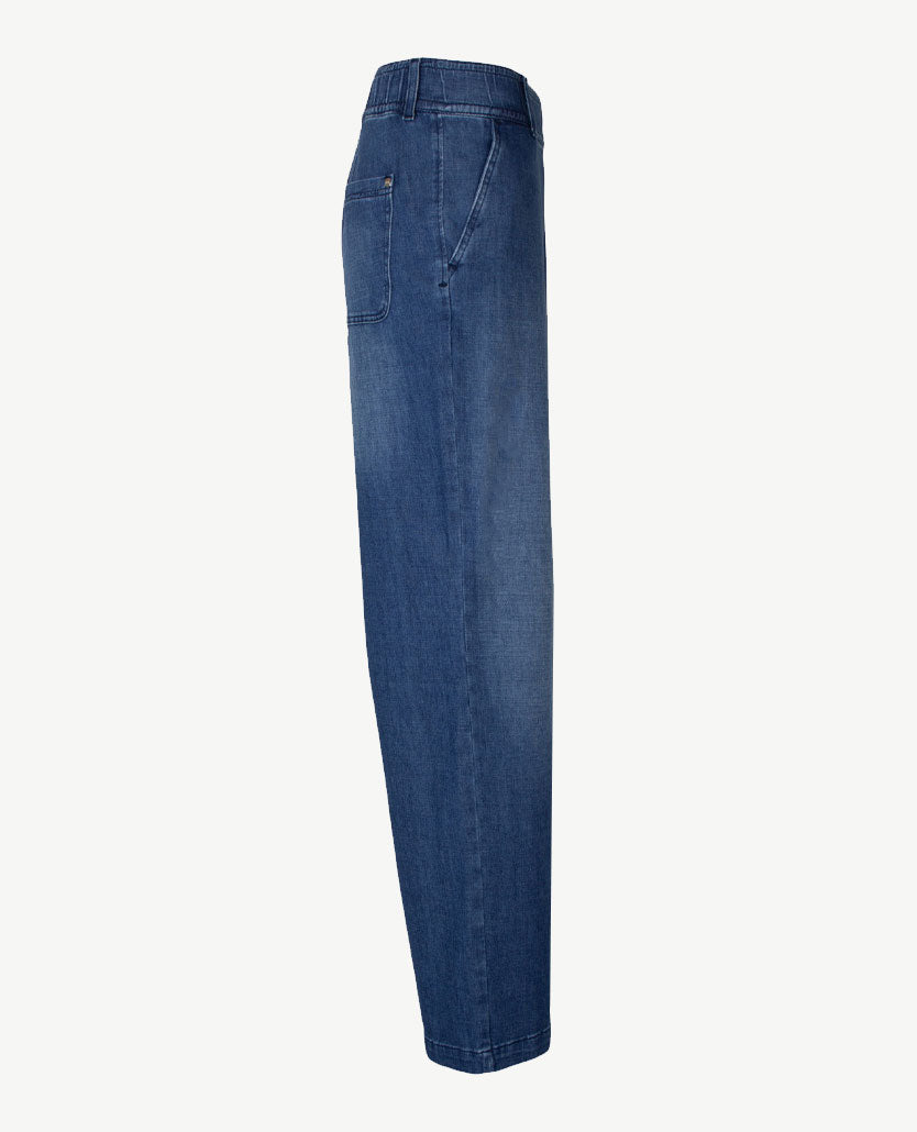 Brax Raphaela - Maine - Elastiek rondom - jeans - Mid Blue - Korte lengte