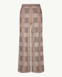 Brax Raphaela - Maine - Elastiek rondom - Normale lengte - Grote ruit - Camel met navy