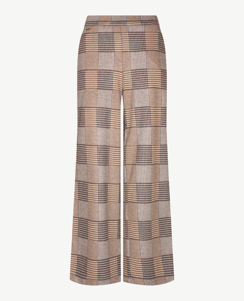 Brax Raphaela - Maine - Elastiek rondom - Normale lengte - Grote ruit - Camel met navy