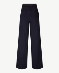 Brax Raphaela - Maine - Instapbroek dames met elastische band - Normale lengte - Streepdessin  - Navy