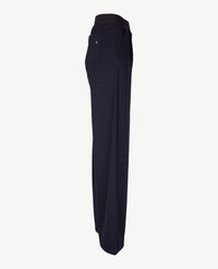 Brax Raphaela - Maine - Instapbroek dames met elastische band - Normale lengte - Streepdessin  - Navy