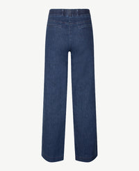 Brax Raphaela - Pam Flared - Instapbroek dames met elastische band - Jeans - Middenblauw