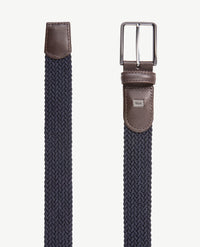 Brax - Elastische herenriem - gevlochten - Marine