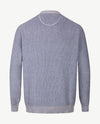 Brax - Pullover Rob - gebreid - ronde hals - Two tone - Staalblauw