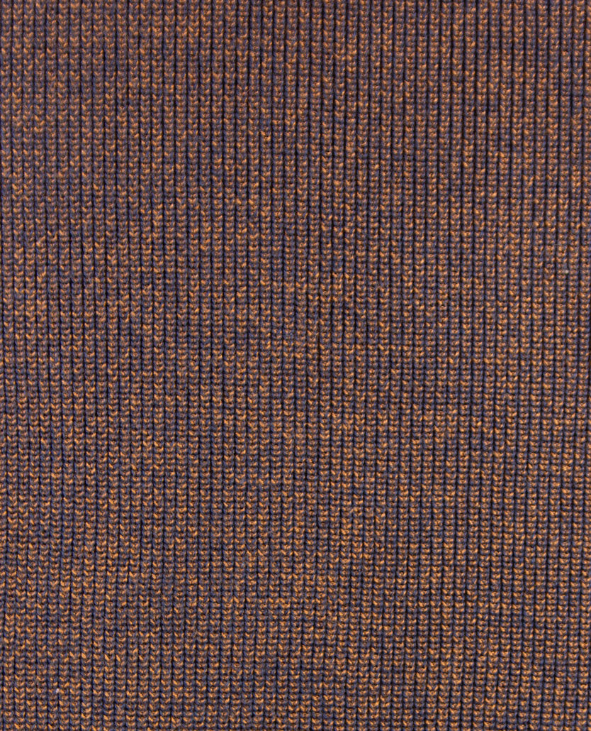 Brax - Pullover Rob - Gebreid - ronde hals - Two tone - Cognac met navy