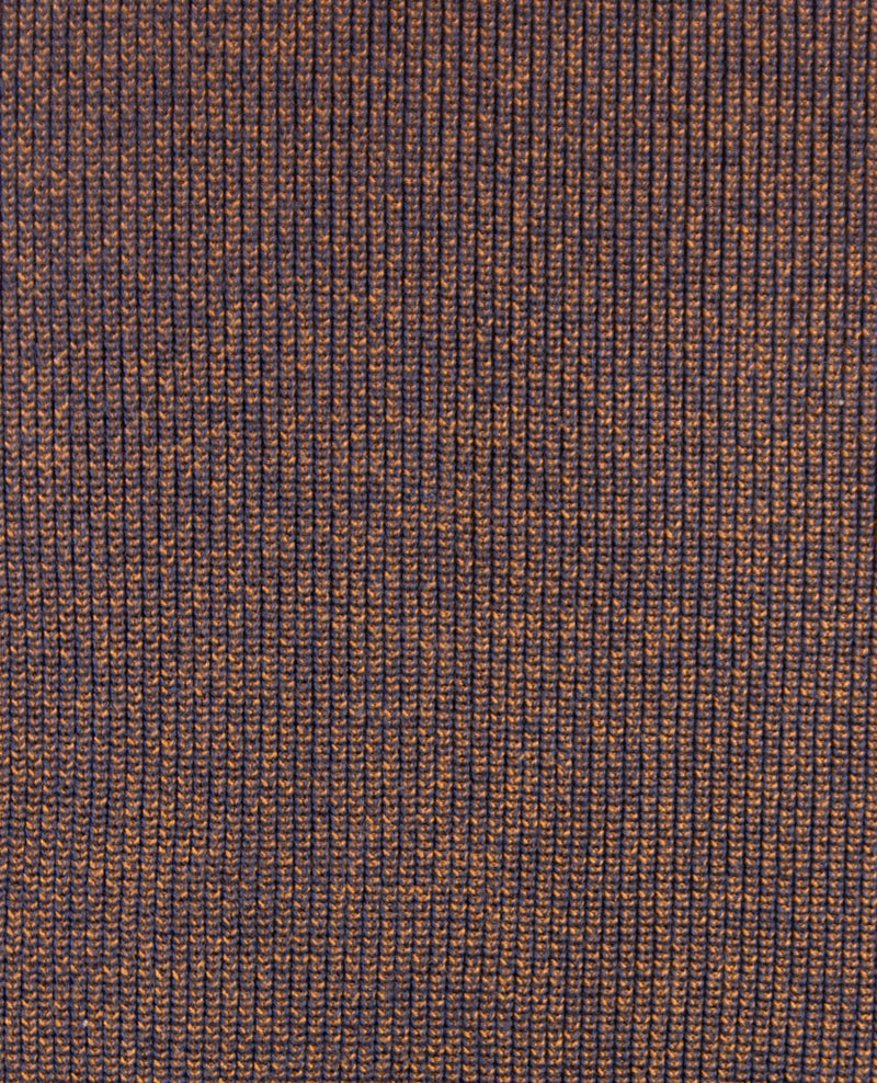 Brax - Pullover Rob - Gebreid - ronde hals - Two tone - Cognac met navy