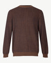 Brax - Pullover Rob - Gebreid - ronde hals - Two tone - Cognac met navy