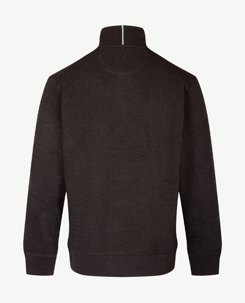 Brax - Vest Sheldon - met rits - Luxe sweat - Antraciet